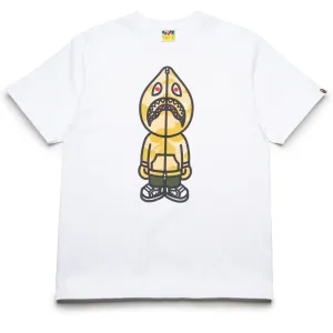 A Bathing Ape Camo Classic Milo Shark Tee - White/Yellow