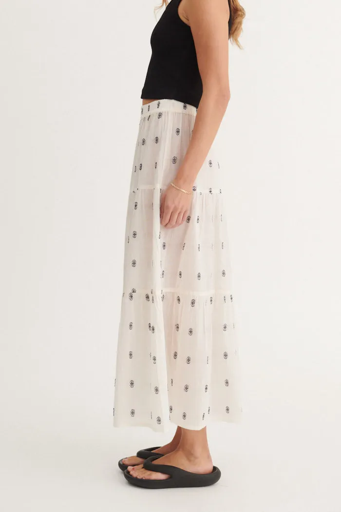 Ada Skirt - whisper white / Sky captain