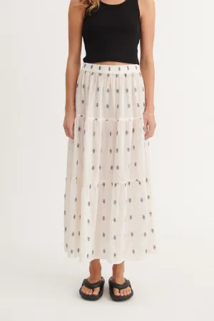 Ada Skirt - whisper white / Sky captain