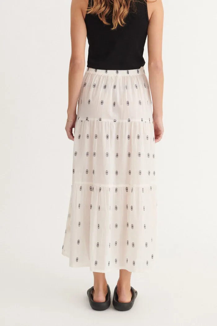 Ada Skirt - whisper white / Sky captain