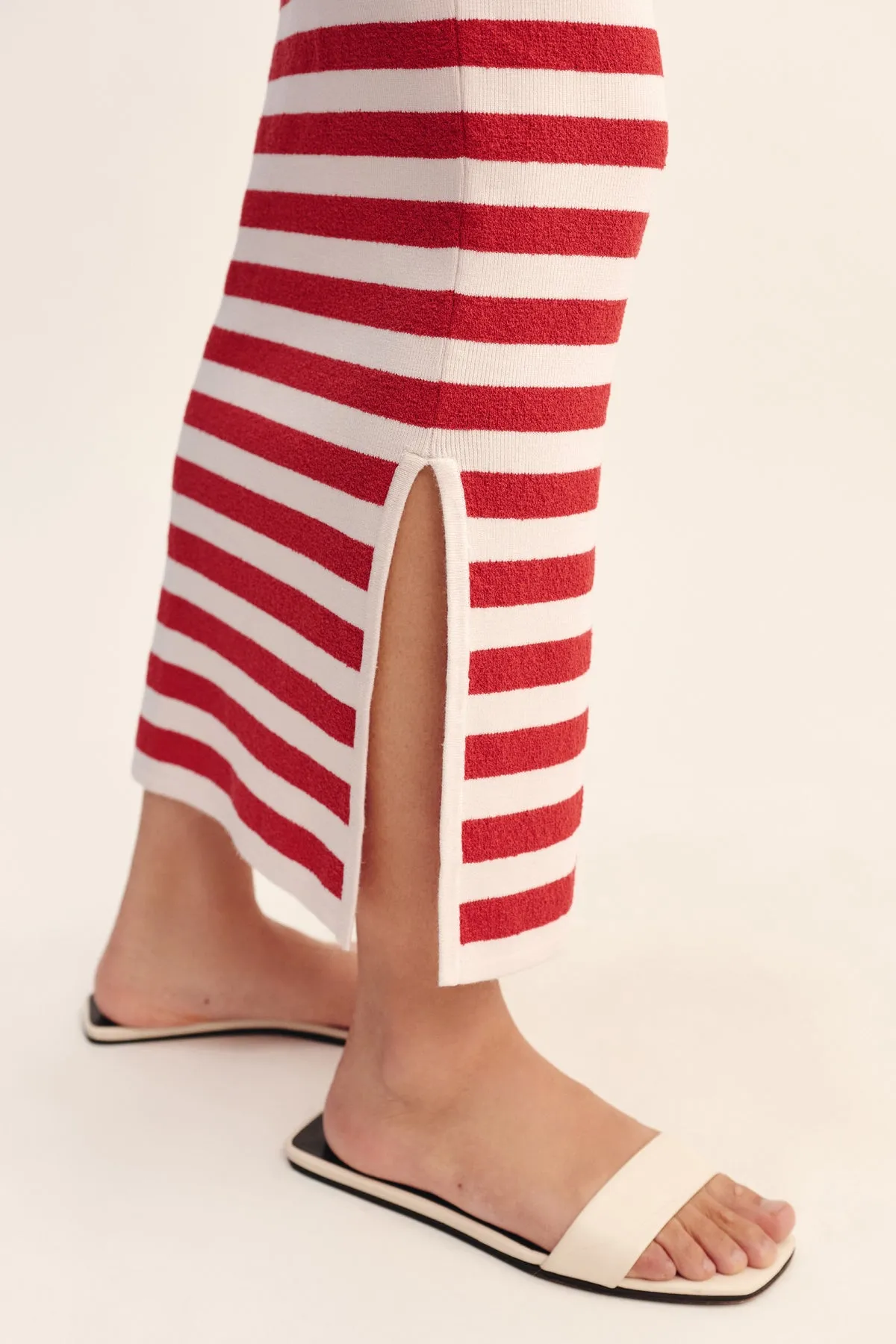 ARI SKIRT - CORAL STRIPE