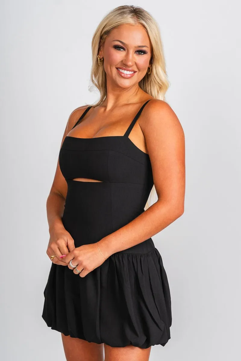Balloon skirt dress black