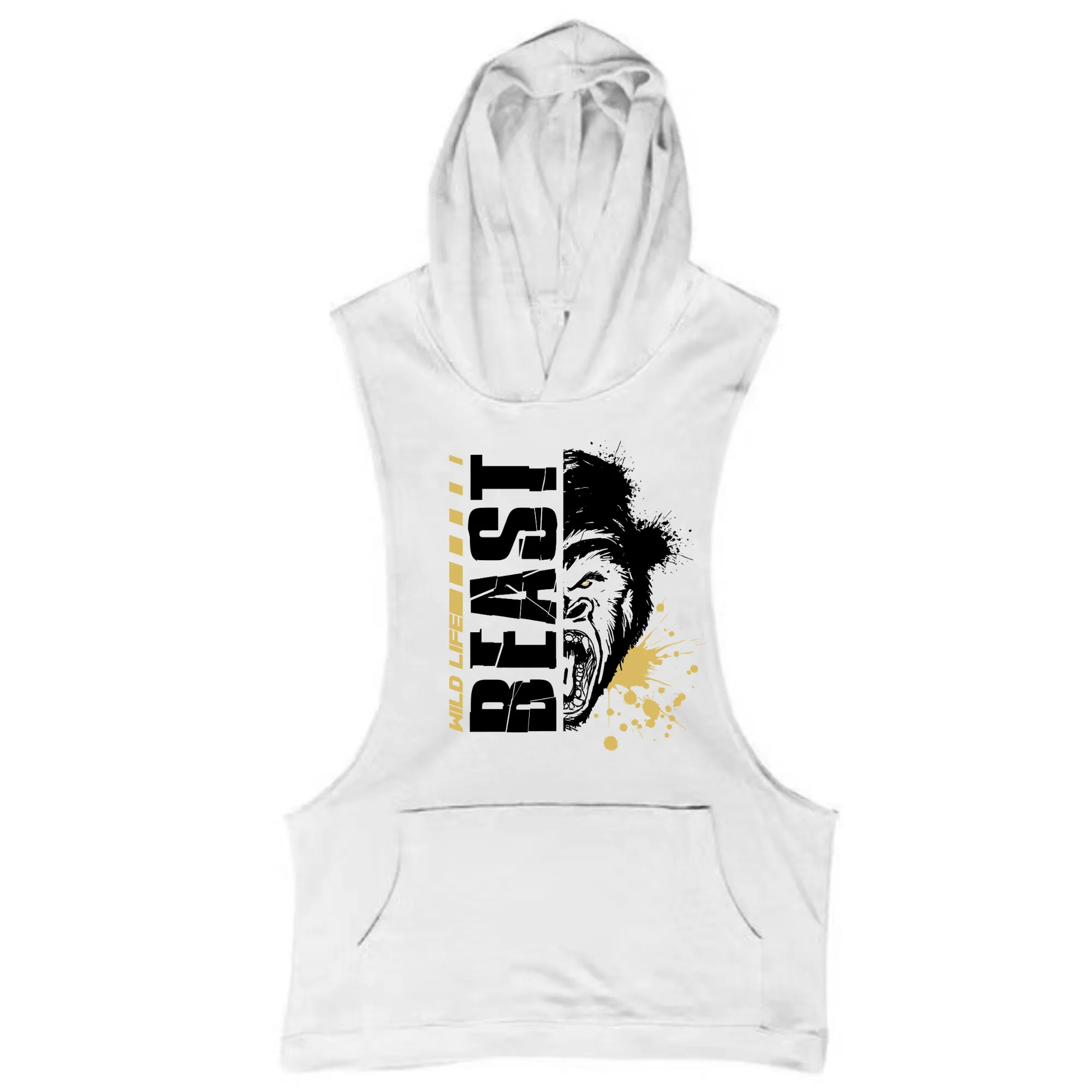 BEAST Workout Sleeveless Hoodie Tank Tops