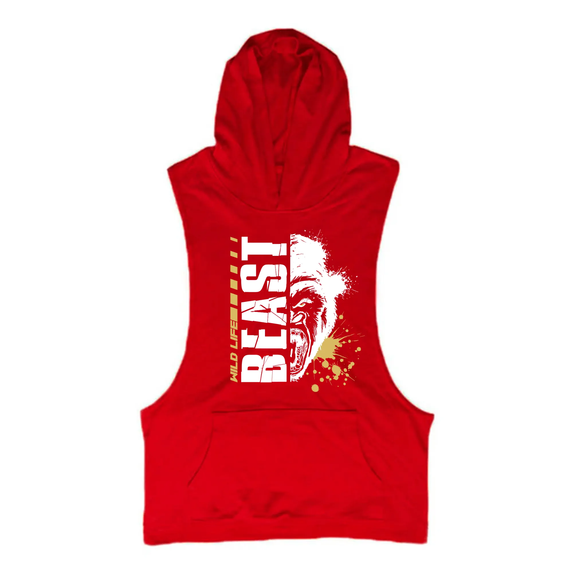 BEAST Workout Sleeveless Hoodie Tank Tops