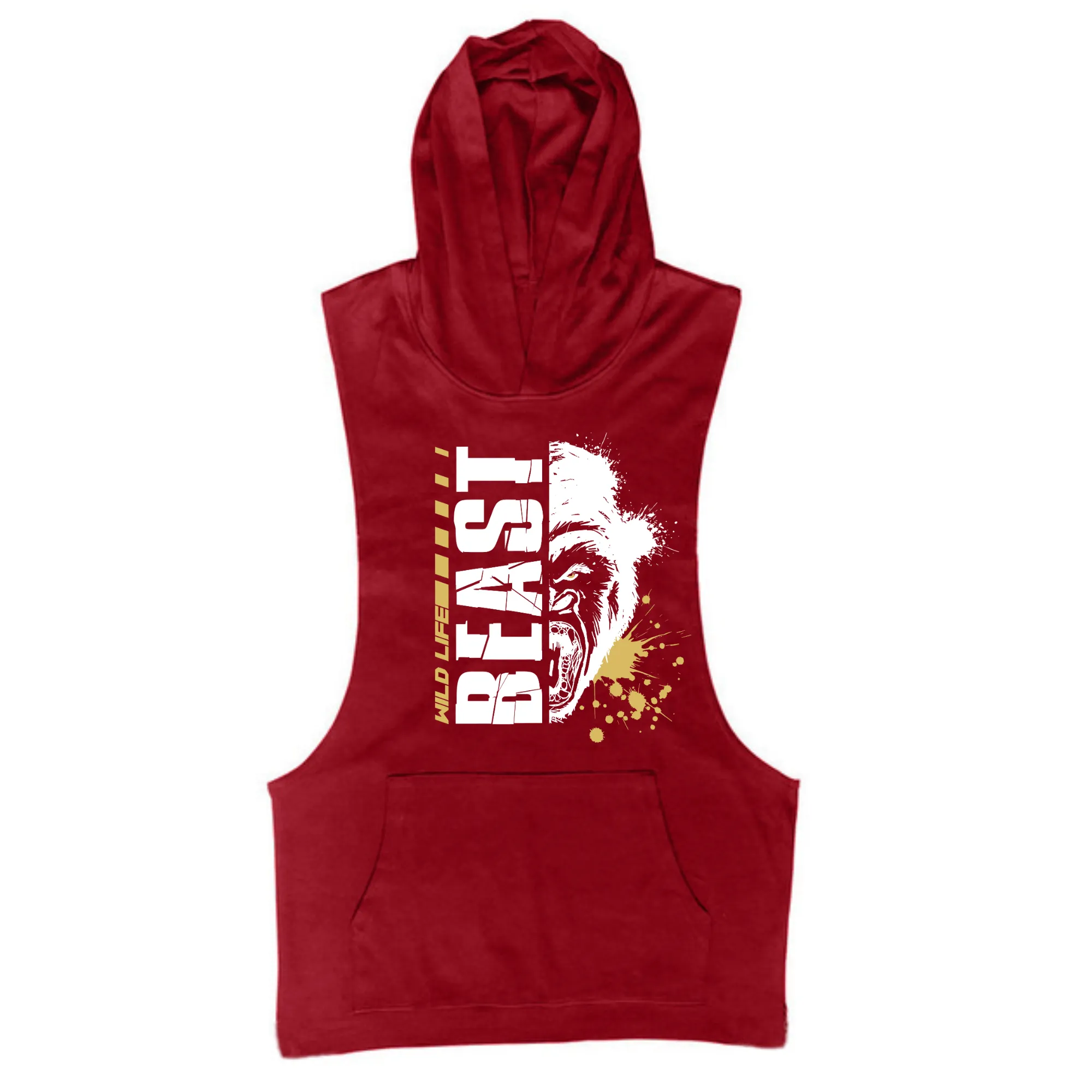 BEAST Workout Sleeveless Hoodie Tank Tops