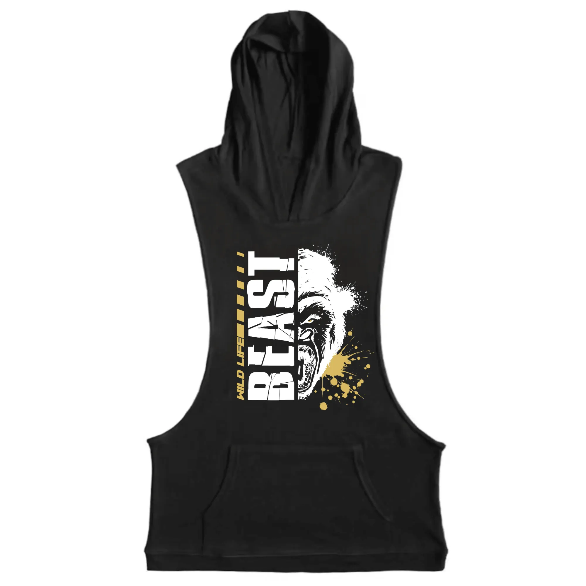BEAST Workout Sleeveless Hoodie Tank Tops