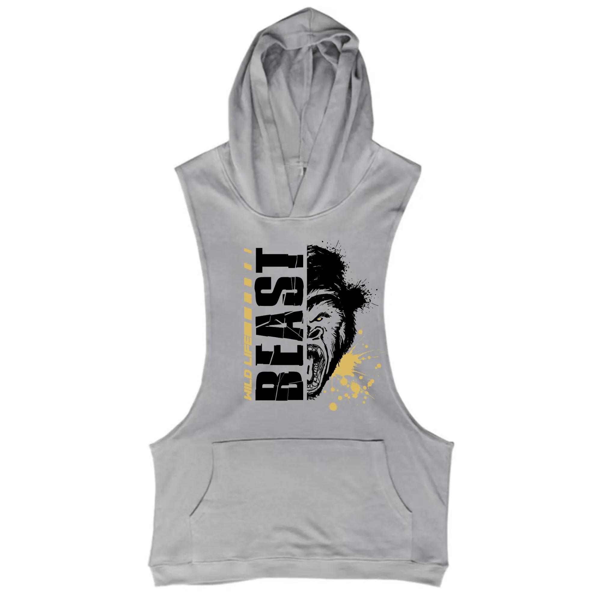 BEAST Workout Sleeveless Hoodie Tank Tops