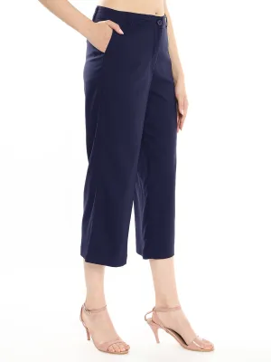 Bella Navy Blue Formal 3/4th Straight Pants