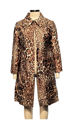 Berek Lolita's Sleek Car Coat - Cheetah Print