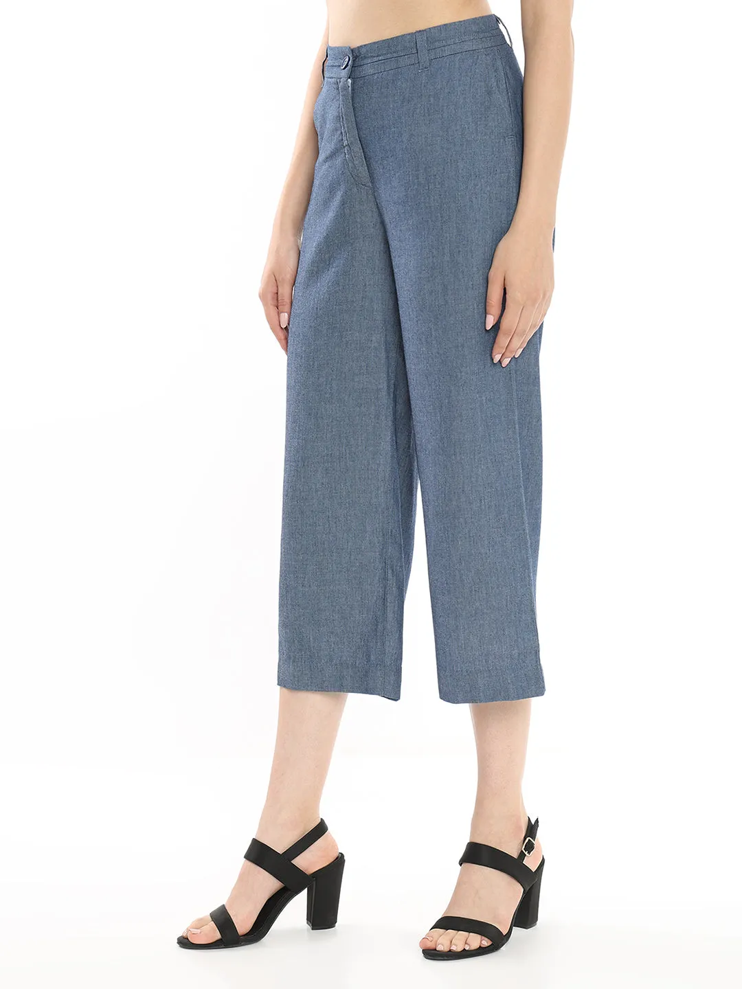 Bliss Blue Formal 3/4th Straight Pants
