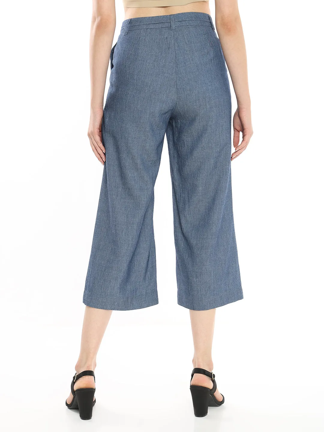 Bliss Blue Formal 3/4th Straight Pants
