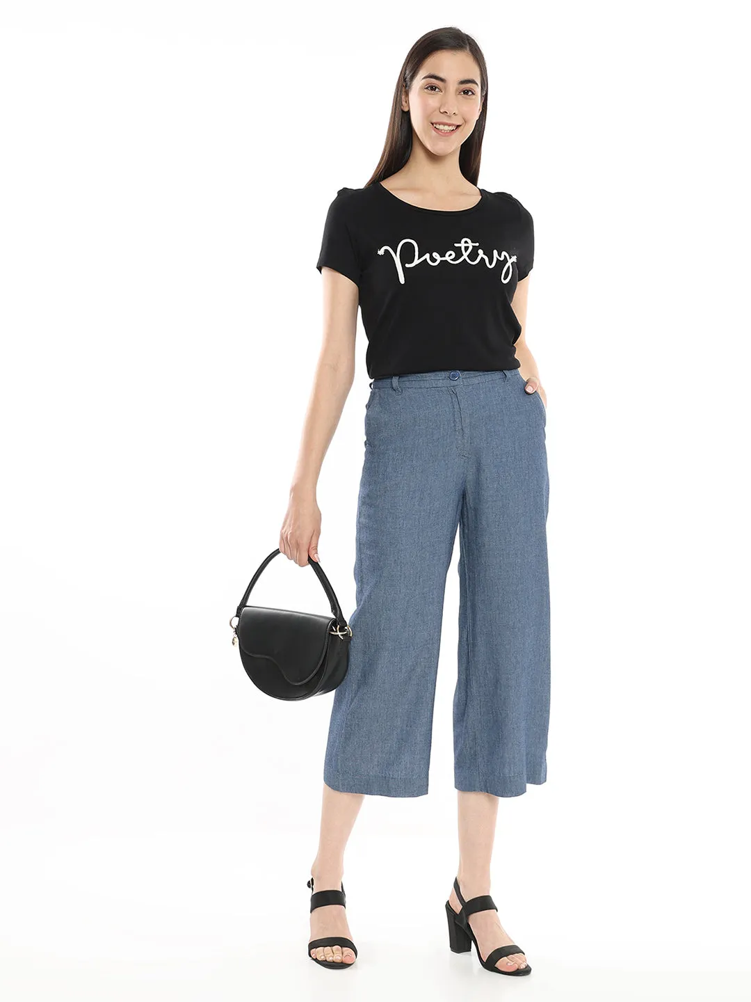 Bliss Blue Formal 3/4th Straight Pants