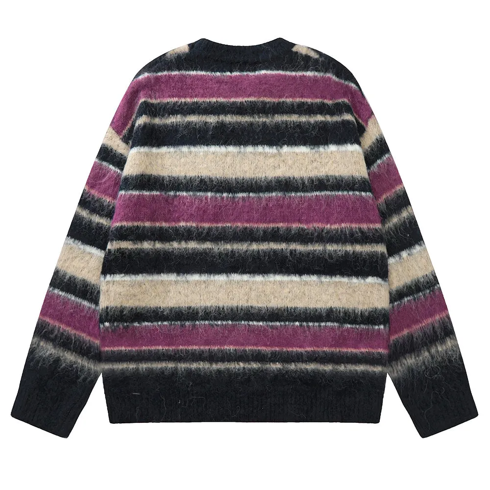 Blueberry & Cream Striped Sweater
