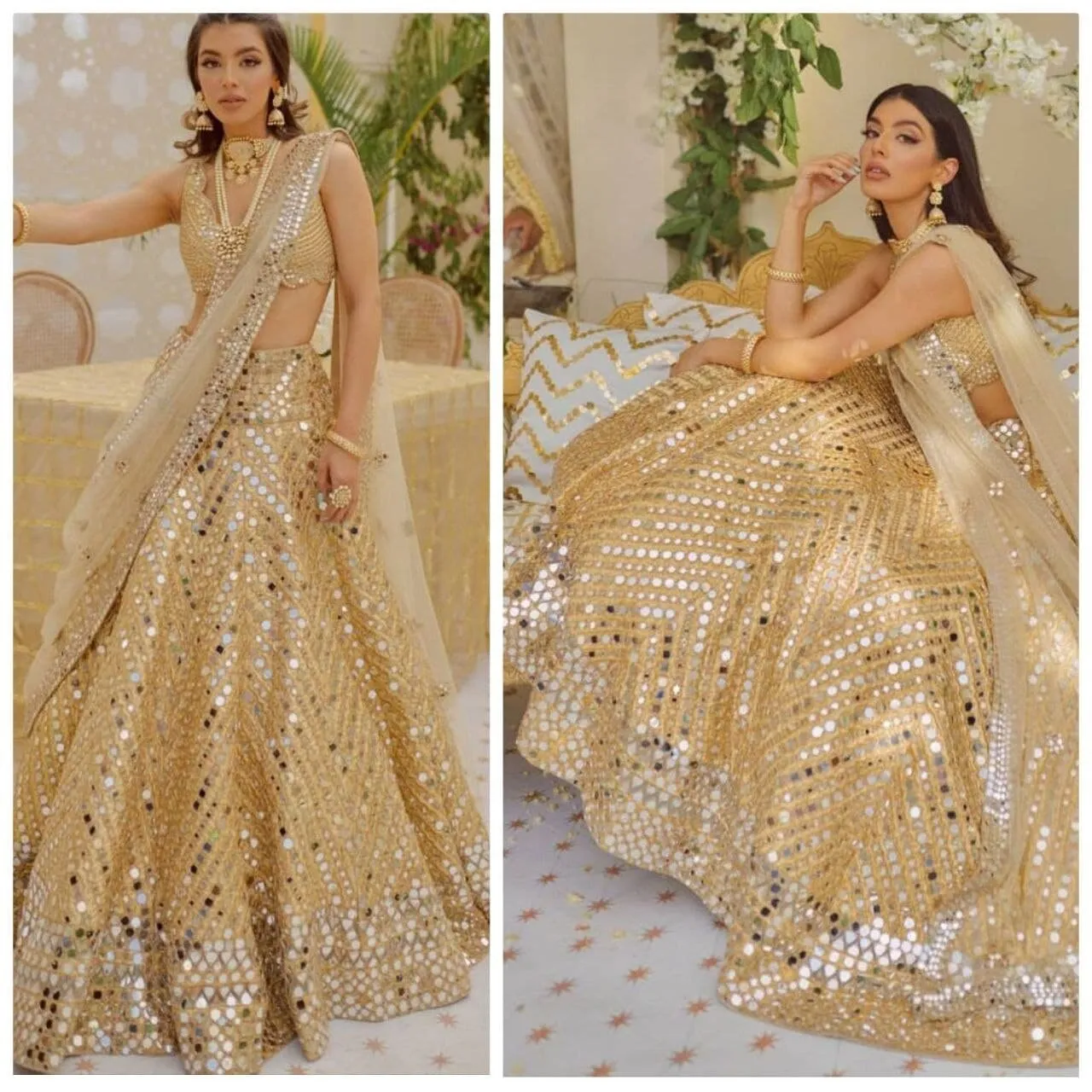 Bollywood Silk Lehenga Choli With Sequence &amp; Embroidery Work With Soft Net Dupatta For Women, Indian Chaniya Choli