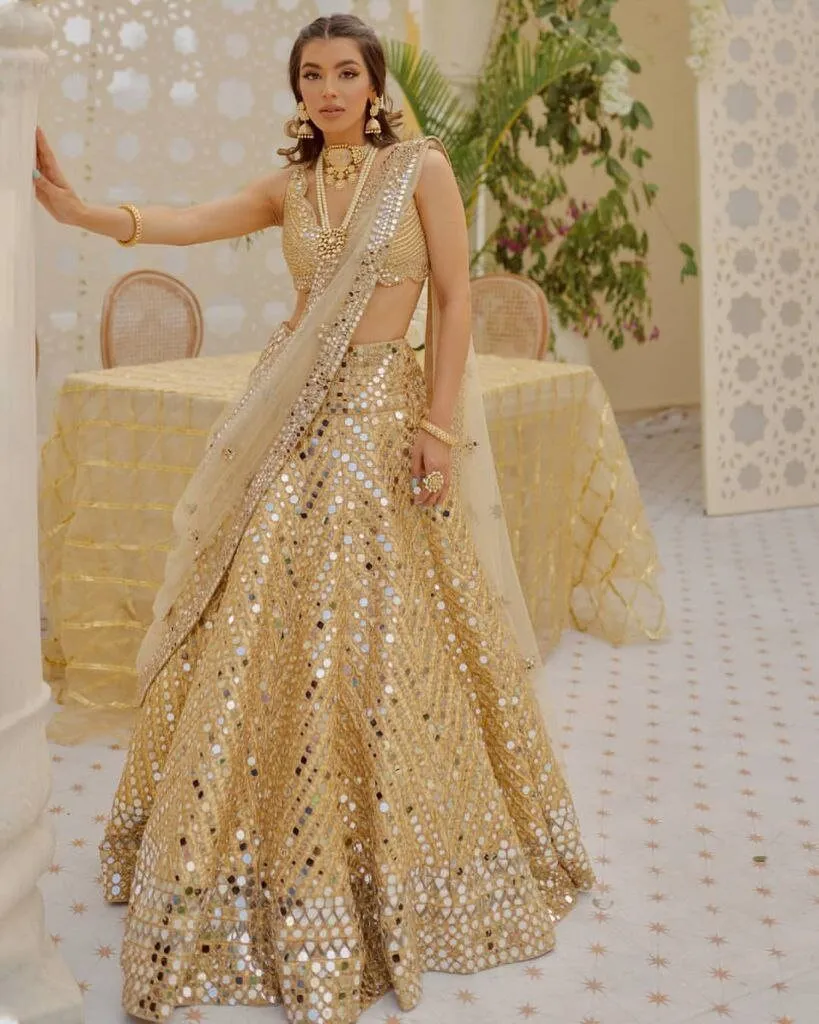 Bollywood Silk Lehenga Choli With Sequence &amp; Embroidery Work With Soft Net Dupatta For Women, Indian Chaniya Choli