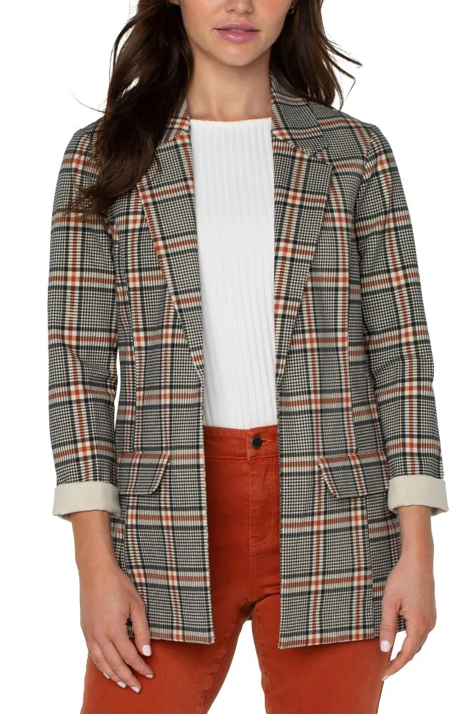 Boyfriend Blazer Plaid