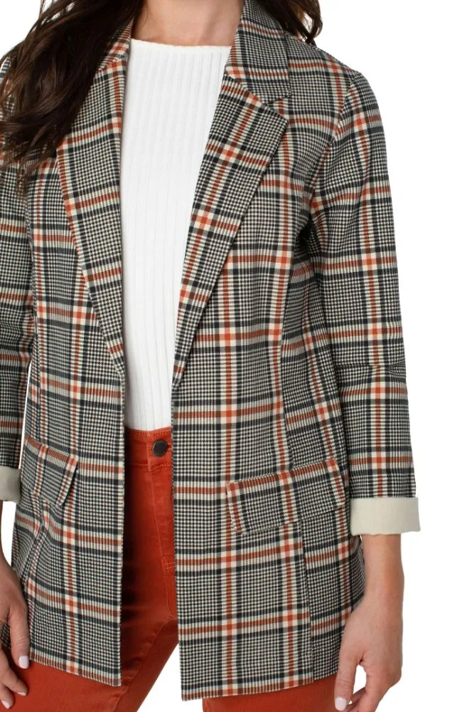 Boyfriend Blazer Plaid