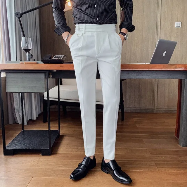 British Fashion Business Casual Slim Fit Dress Pants