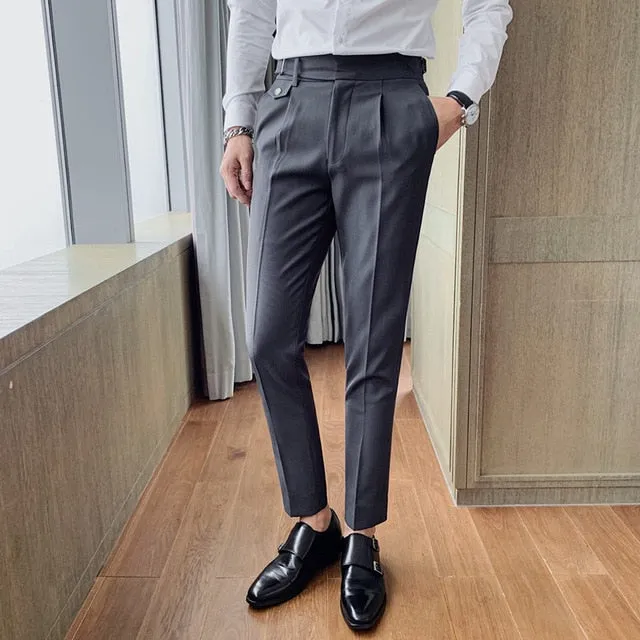 British Fashion Business Casual Slim Fit Dress Pants