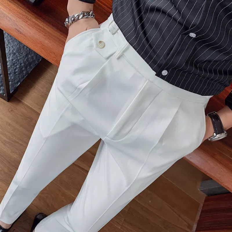 British Fashion Business Casual Slim Fit Dress Pants