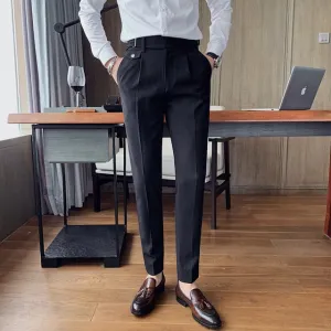 British Fashion Business Casual Slim Fit Dress Pants