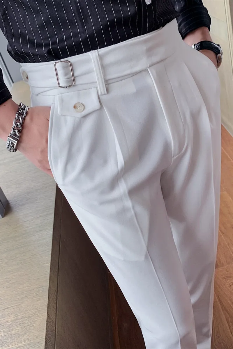 British Fashion Business Casual Slim Fit Dress Pants