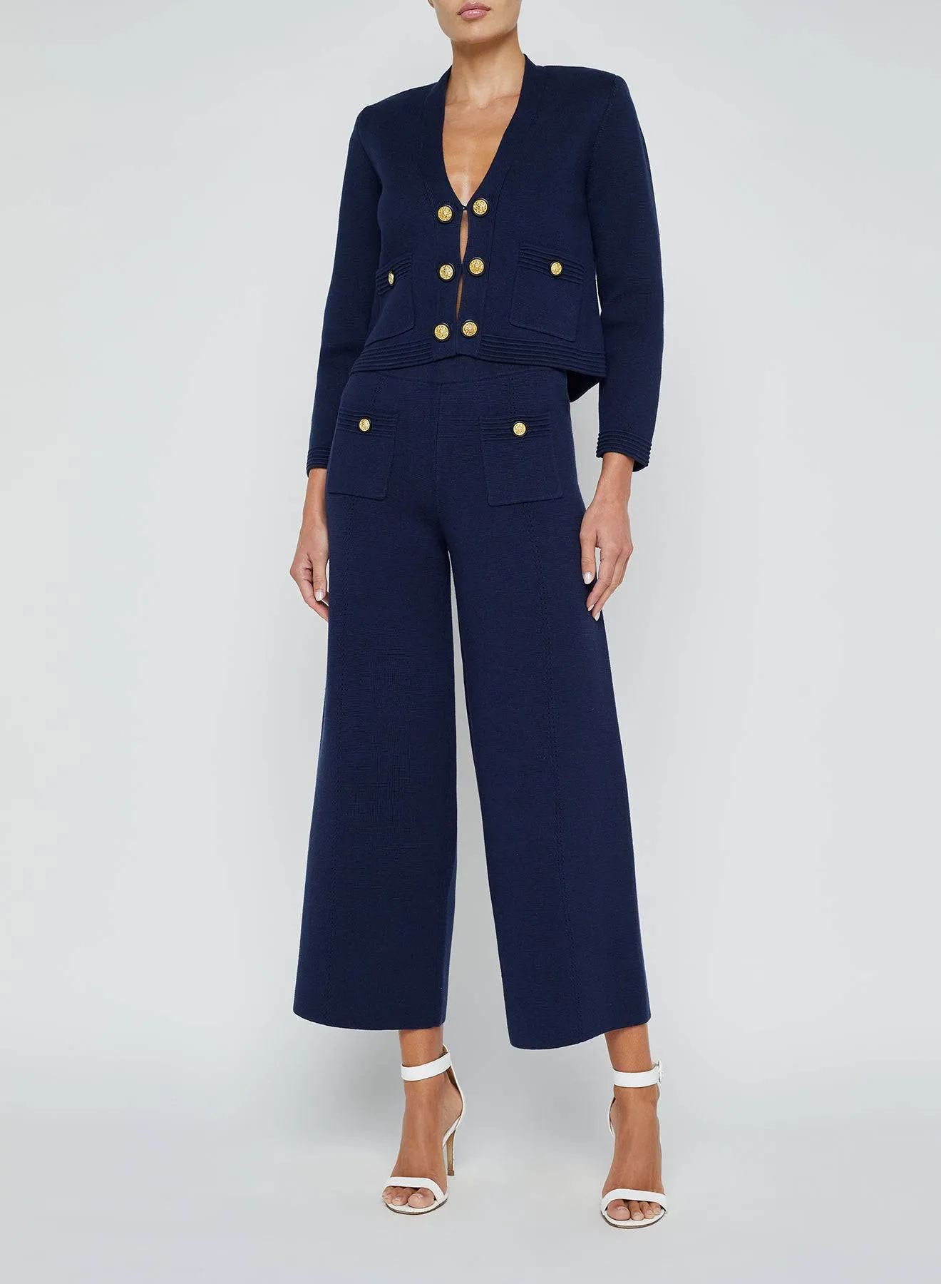 Catie Knit Blazer in Midnight