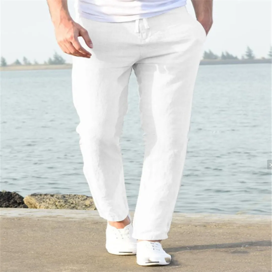 CLEMENT | COMFORTABLE LINEN PANTS WITH WAIST TIE