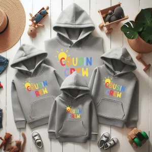 Cousin Crew Sun Matching Grey Hoodies