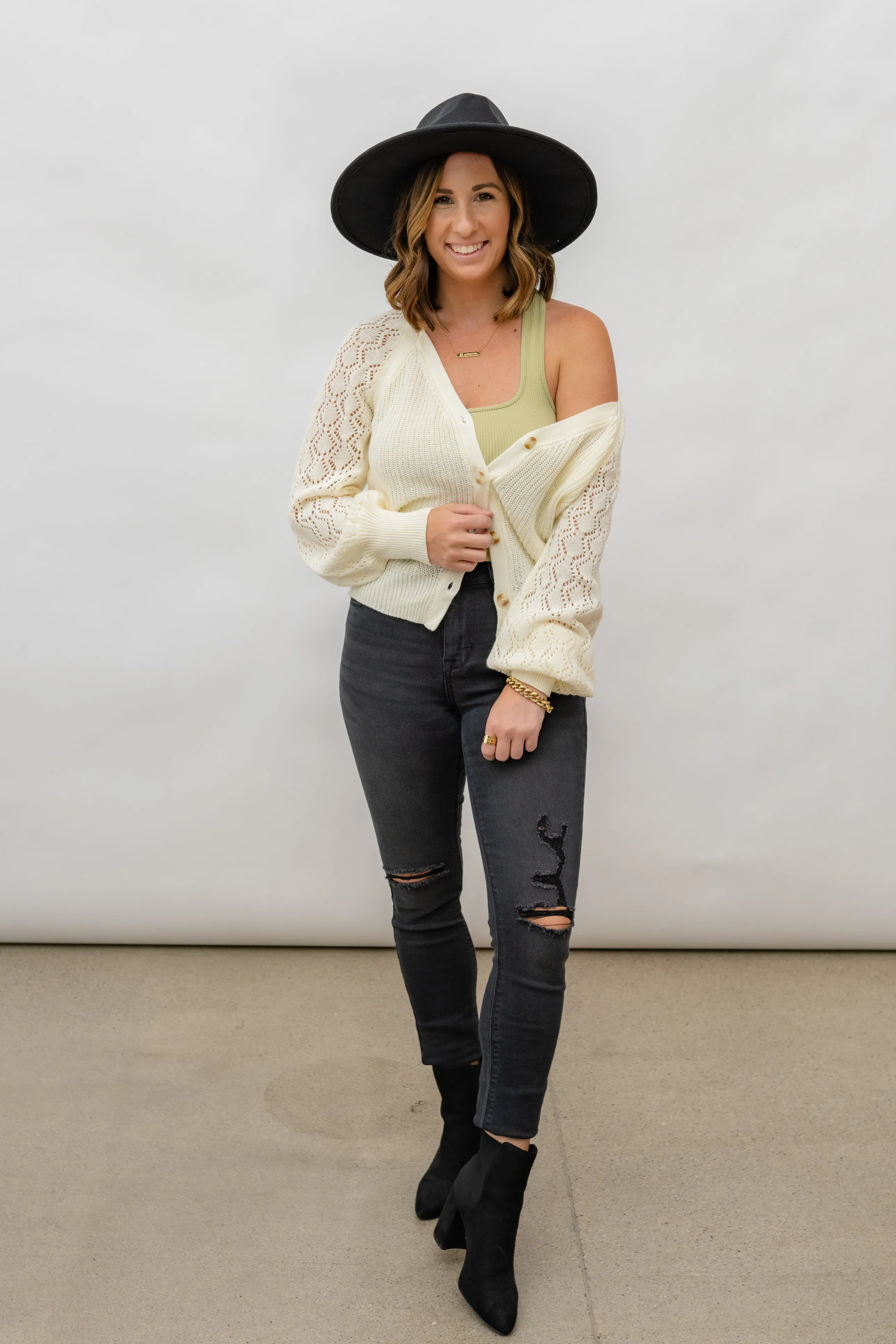 COZY CUTENESS CROCHET CARDIGAN
