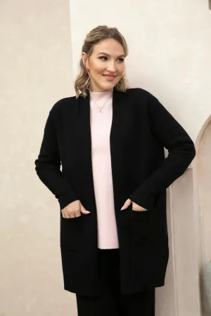 Cozy Pocket Cardigan - Black