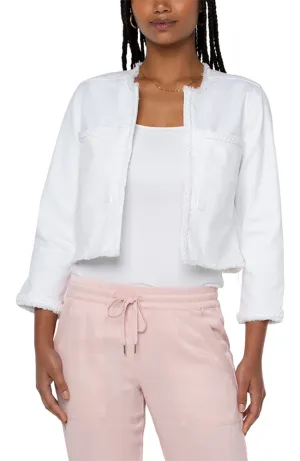 Cropped Jacket with Braid