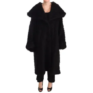 Dolce & Gabbana Sleek Runway Fur Cape Trench Jacket