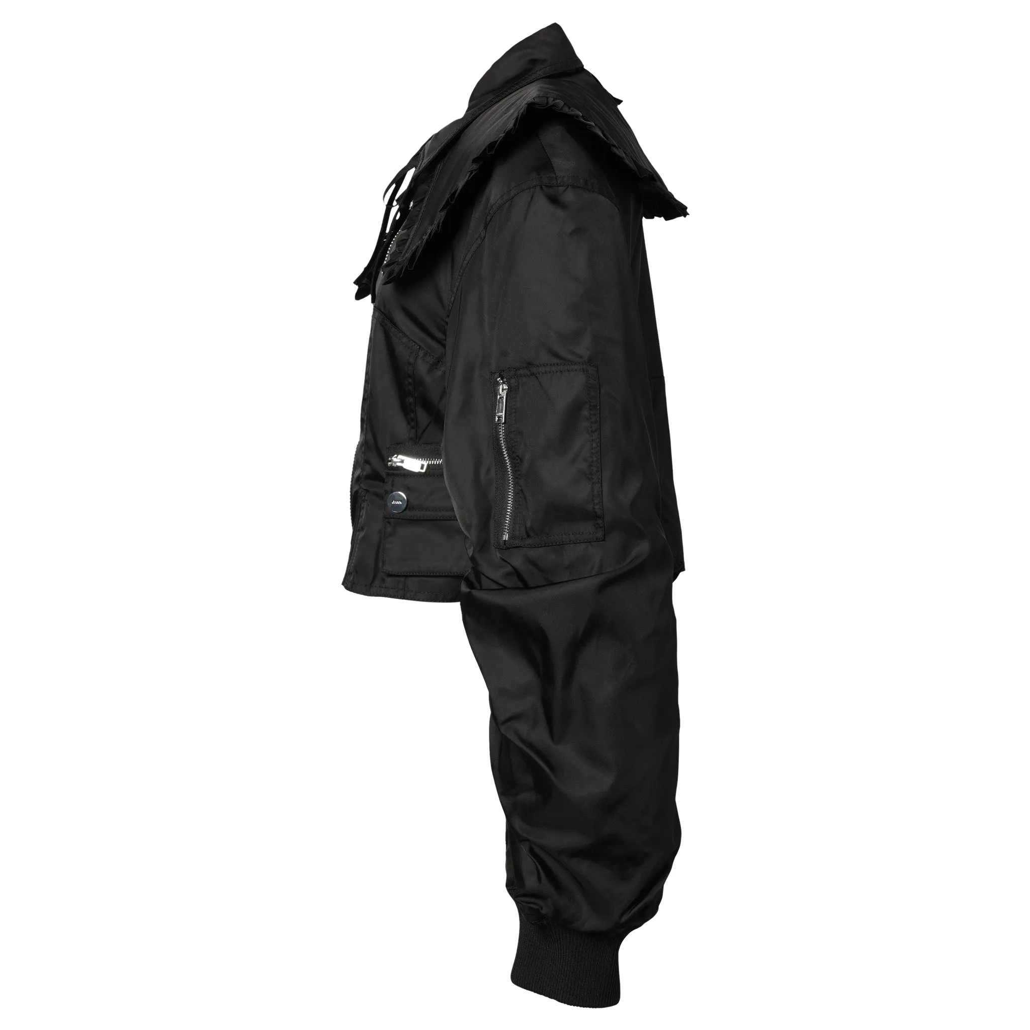 DUCHESSE NYLON FITTED JACKET / BLACK