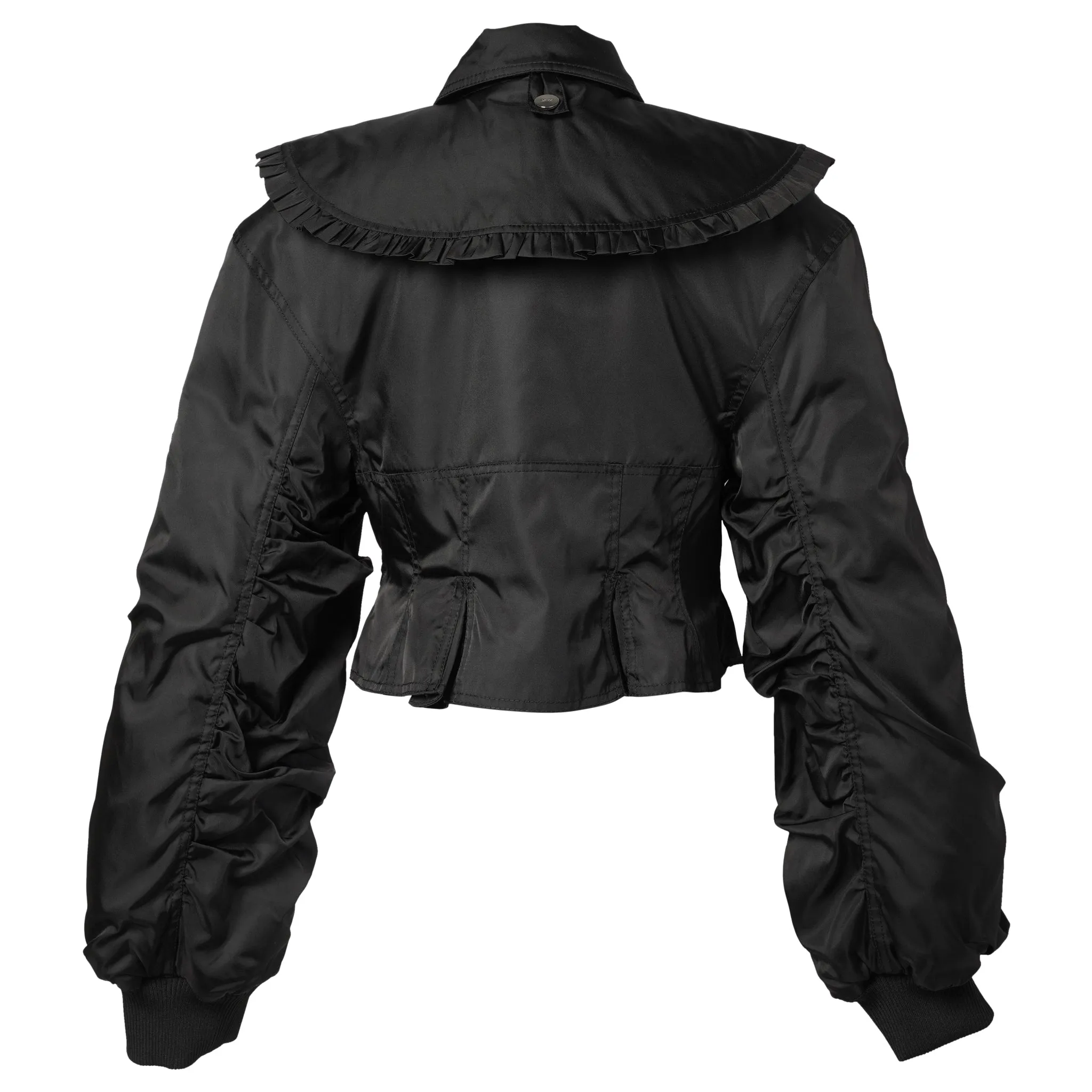 DUCHESSE NYLON FITTED JACKET / BLACK