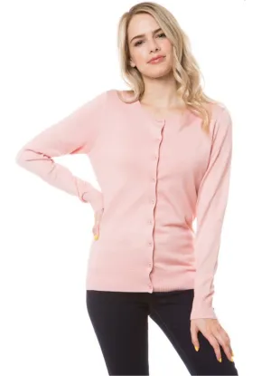 Dusty Rose Long Sleeve Cardigan