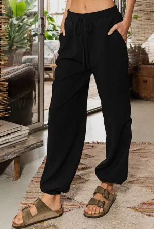 Elastic Waist Cargo Pants