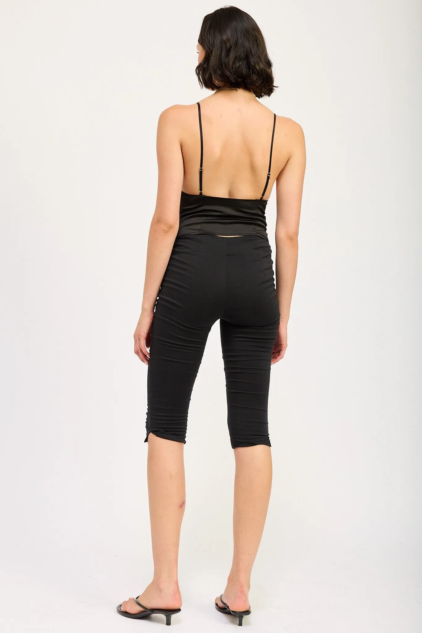 Elegant Black Lace Camisole Top