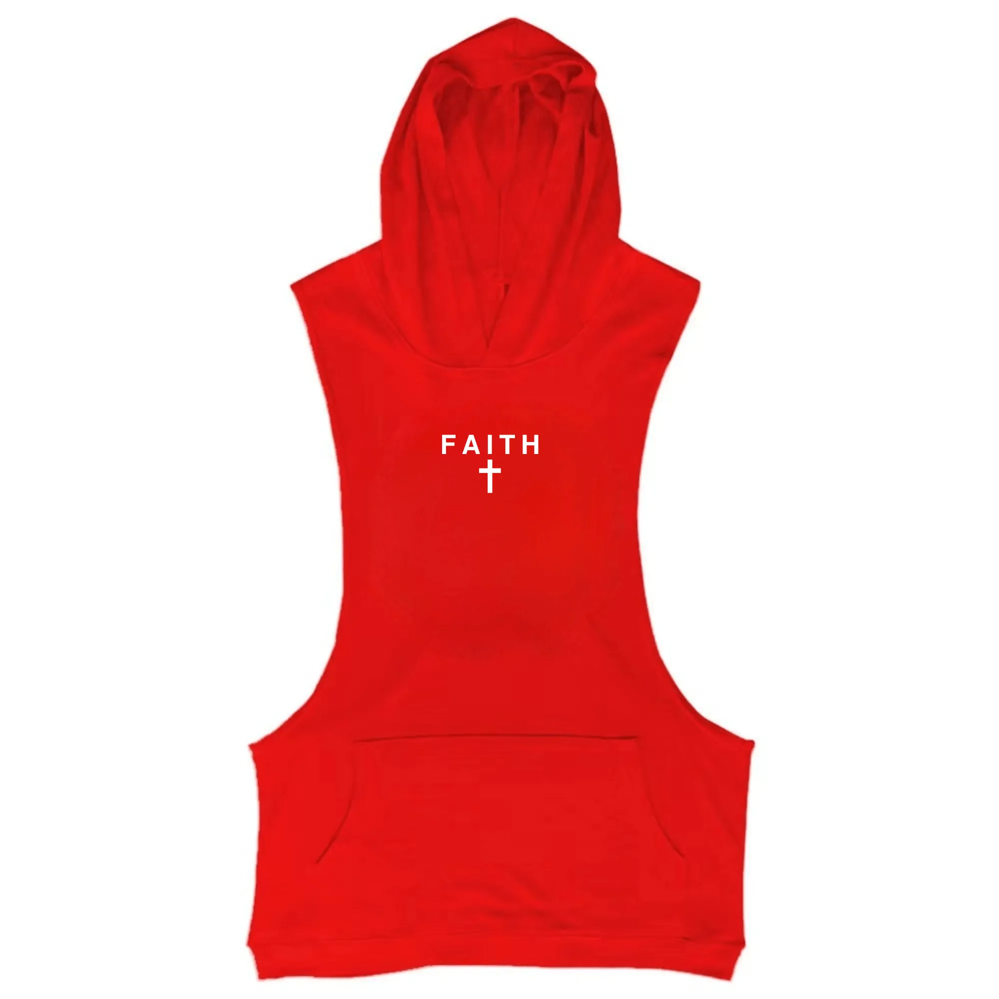 FAITH Cross Workout Sleeveless Hoodie Tank Tops