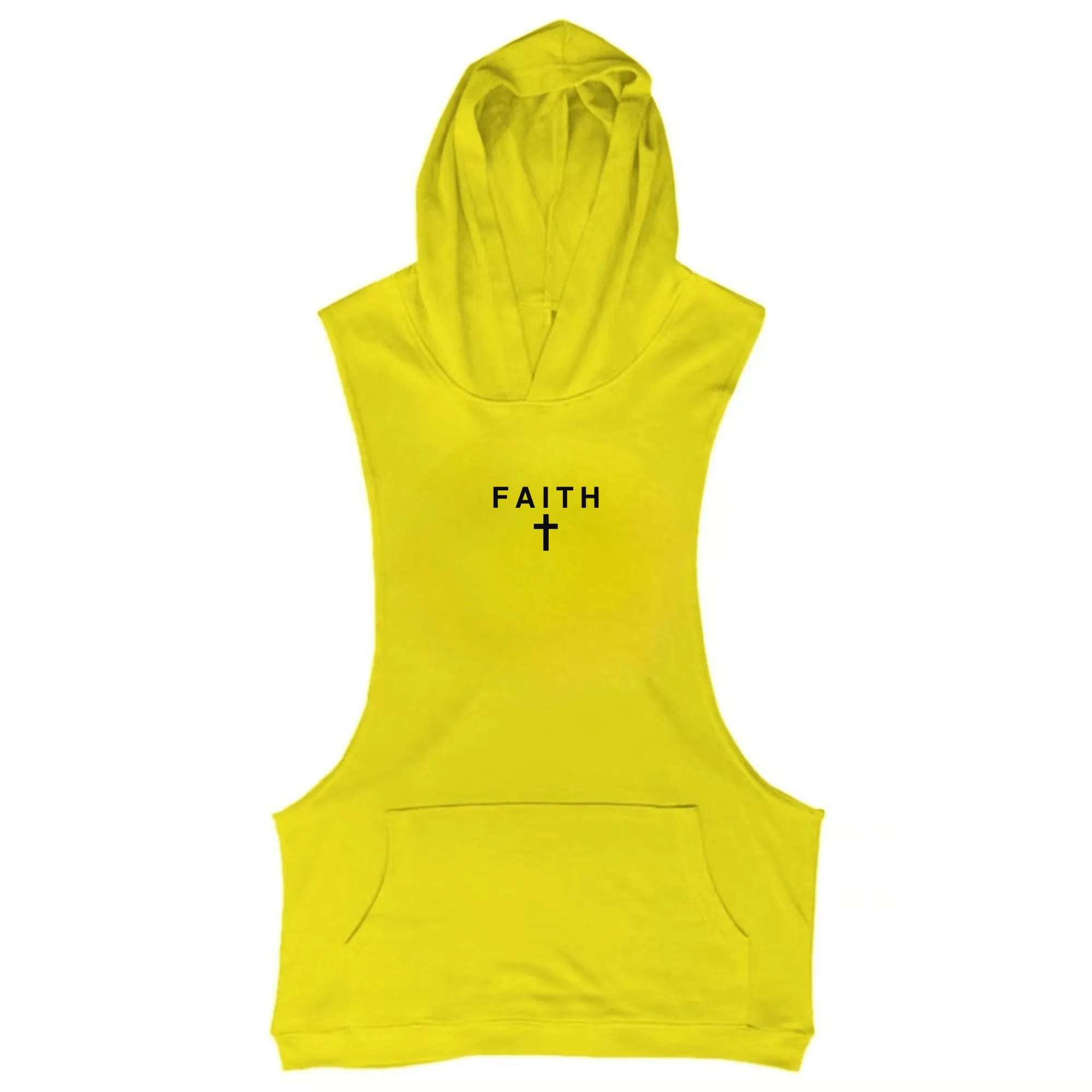 FAITH Cross Workout Sleeveless Hoodie Tank Tops