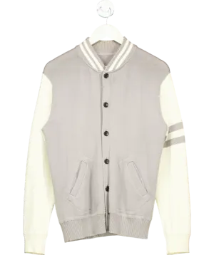 Grey Knitted Varsity Cardigan UK 10