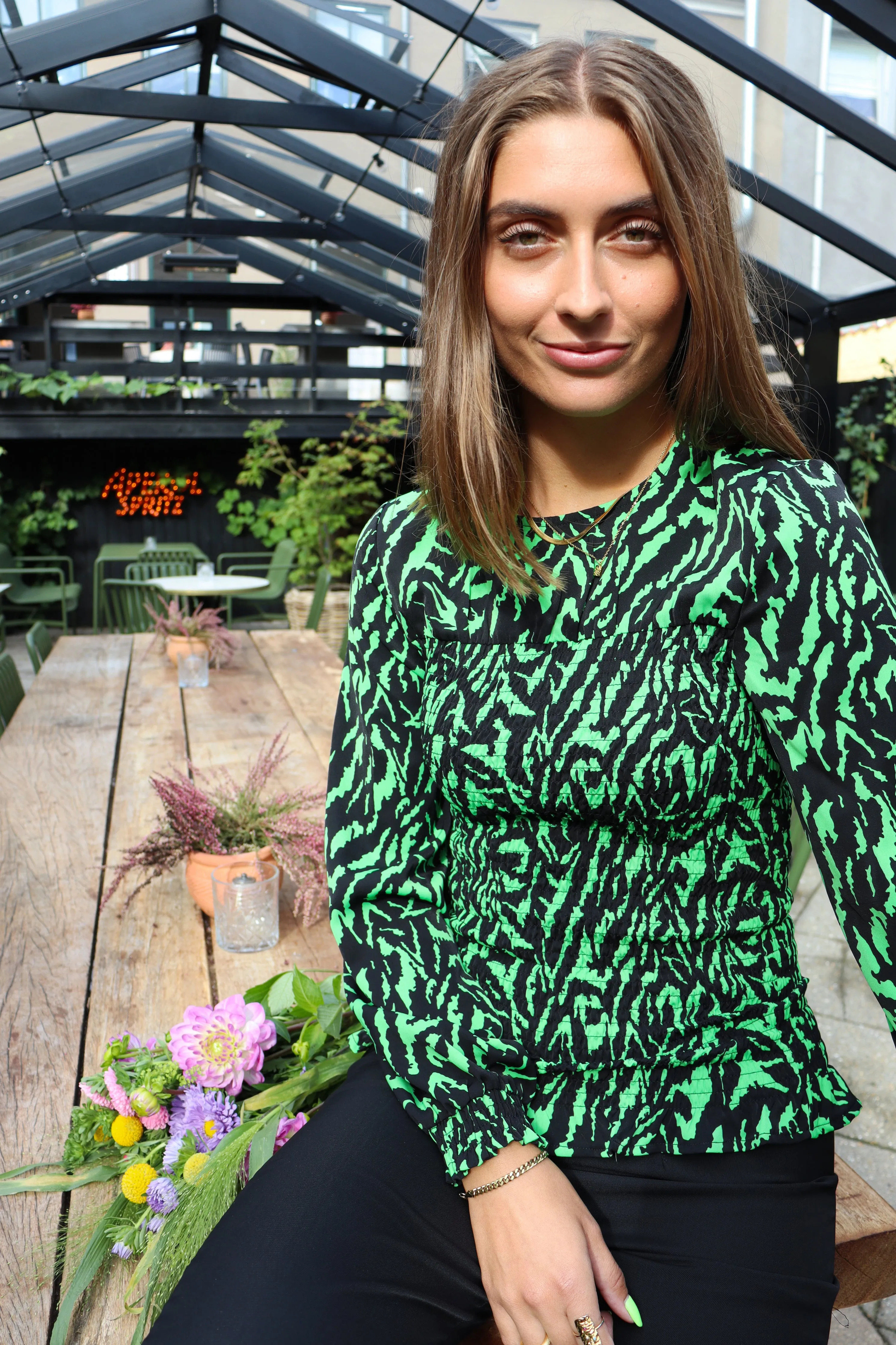 GRO-LS-T-SHIRT - GREEN ZEBRA