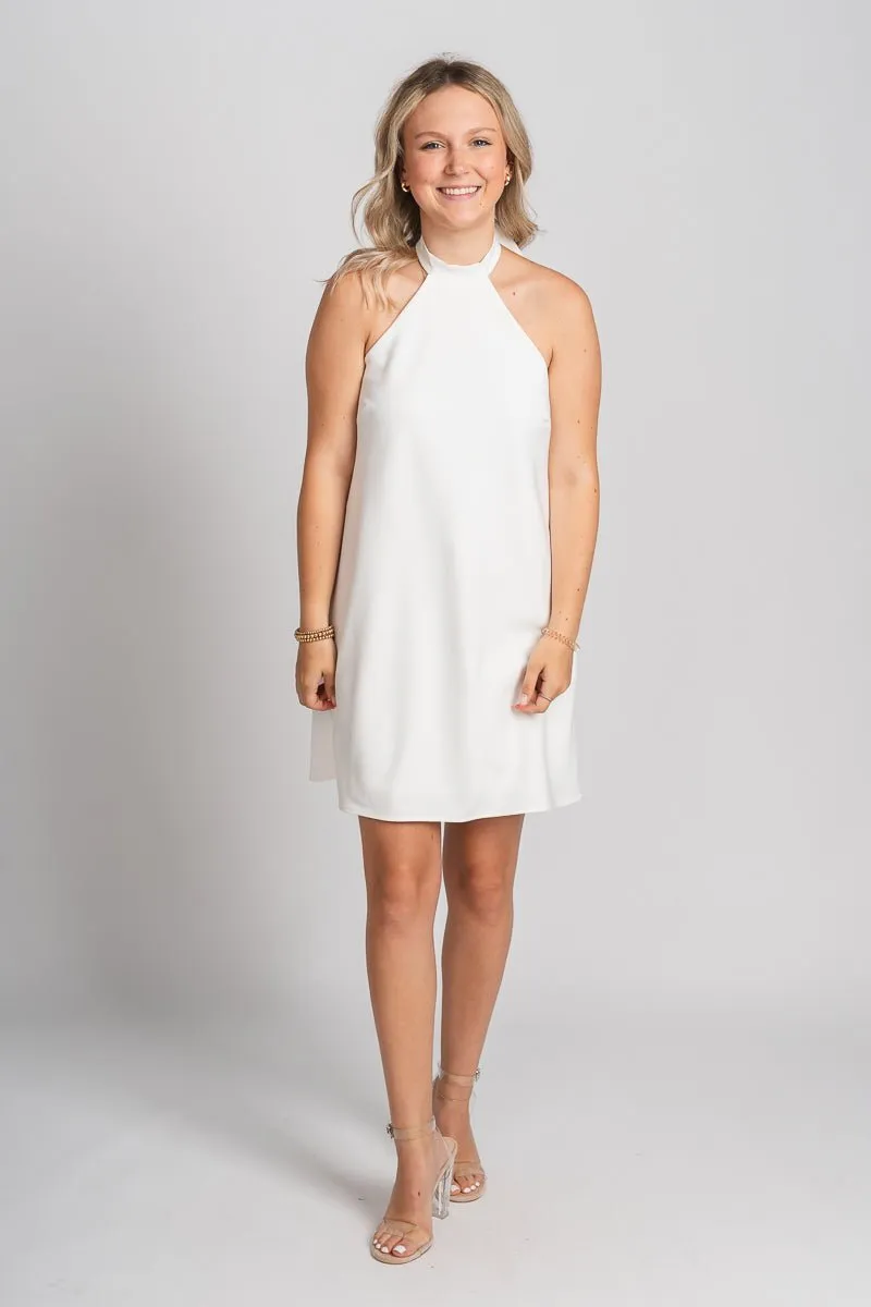Halter A-line dress off white