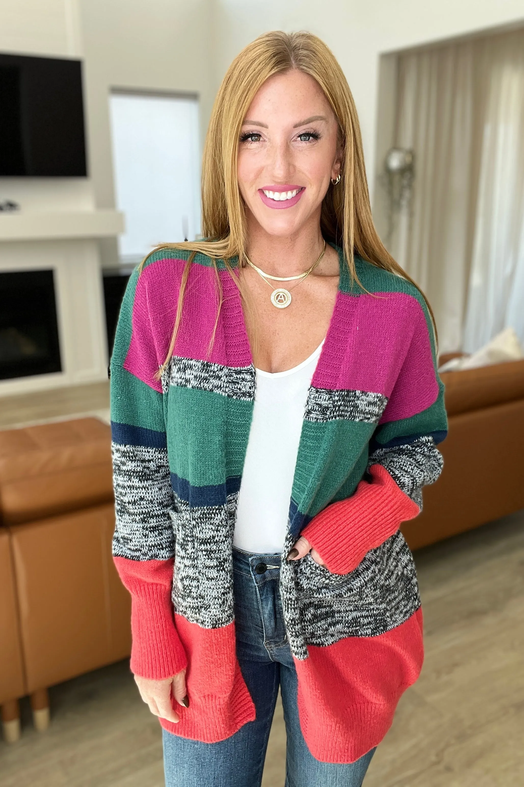 Keep It Cozy Striped Cardigan