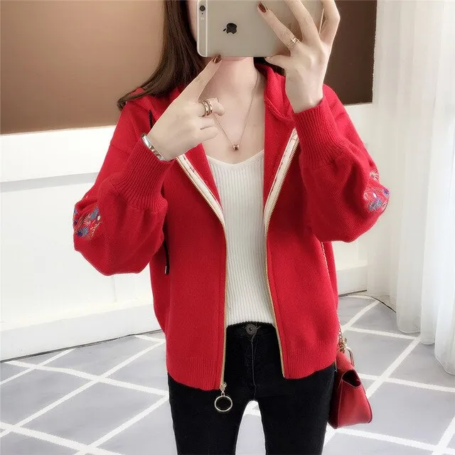 knitted jacket zipper 2019
