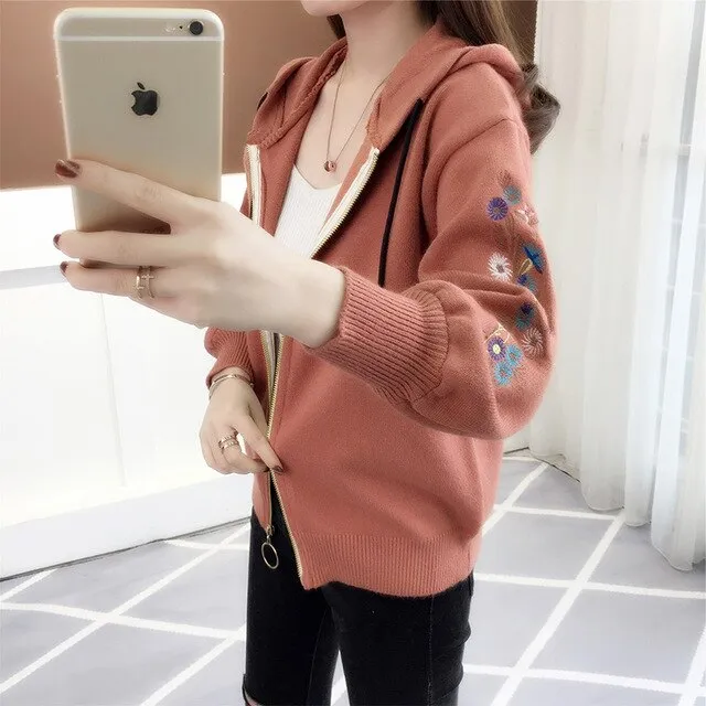 knitted jacket zipper 2019