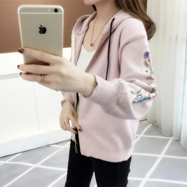 knitted jacket zipper 2019
