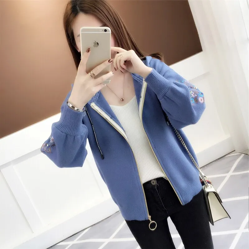 knitted jacket zipper 2019