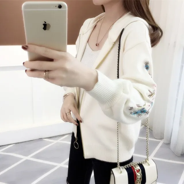 knitted jacket zipper 2019