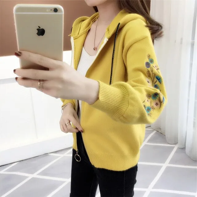 knitted jacket zipper 2019